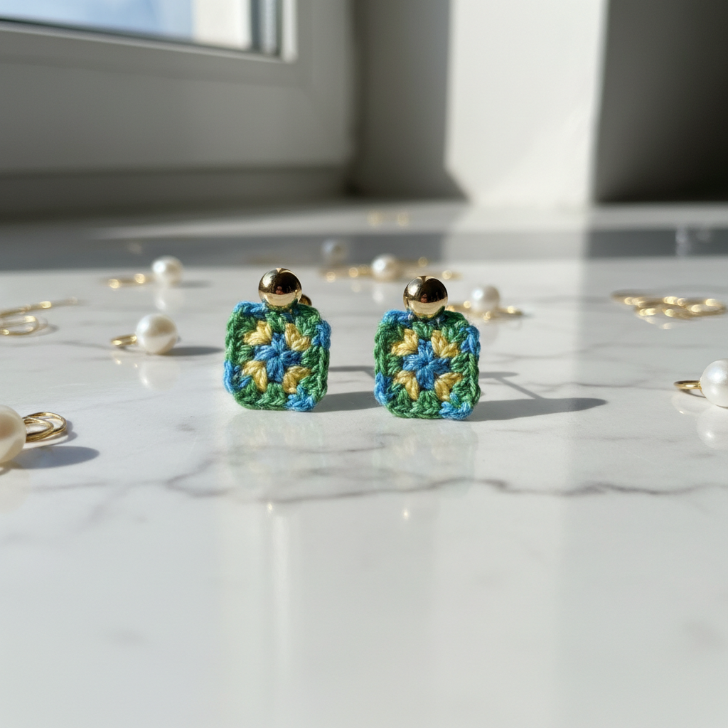 Granny Square Earrings