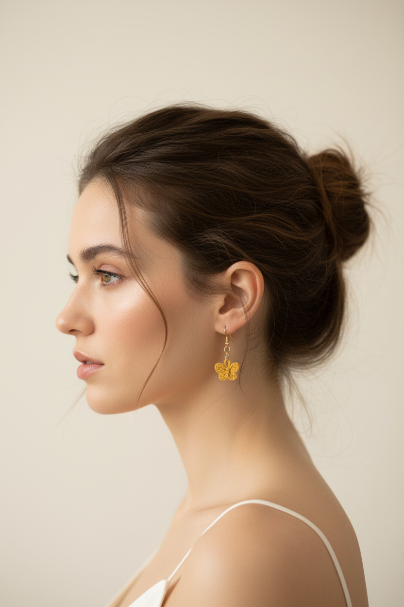 Crochet Butterfly Earrings