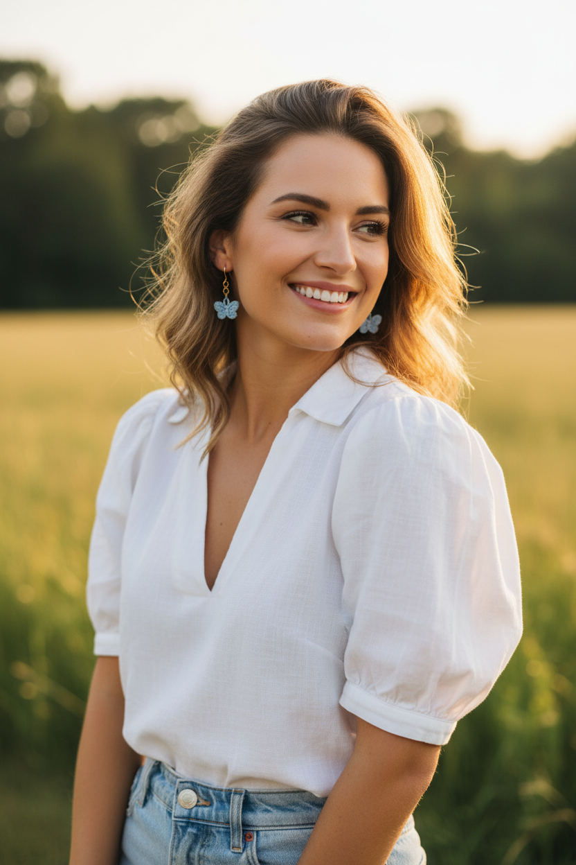 Crochet Butterfly Earrings