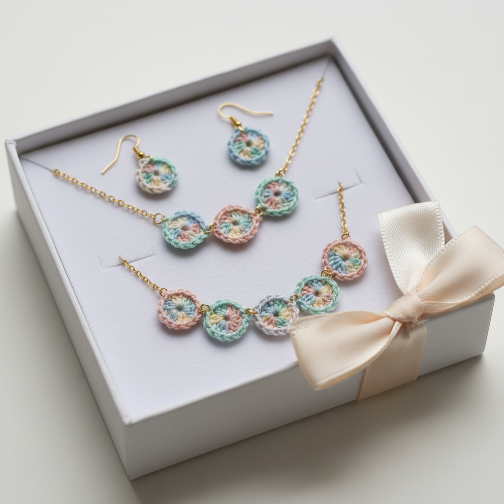 Granny Square Crochet Gift Box