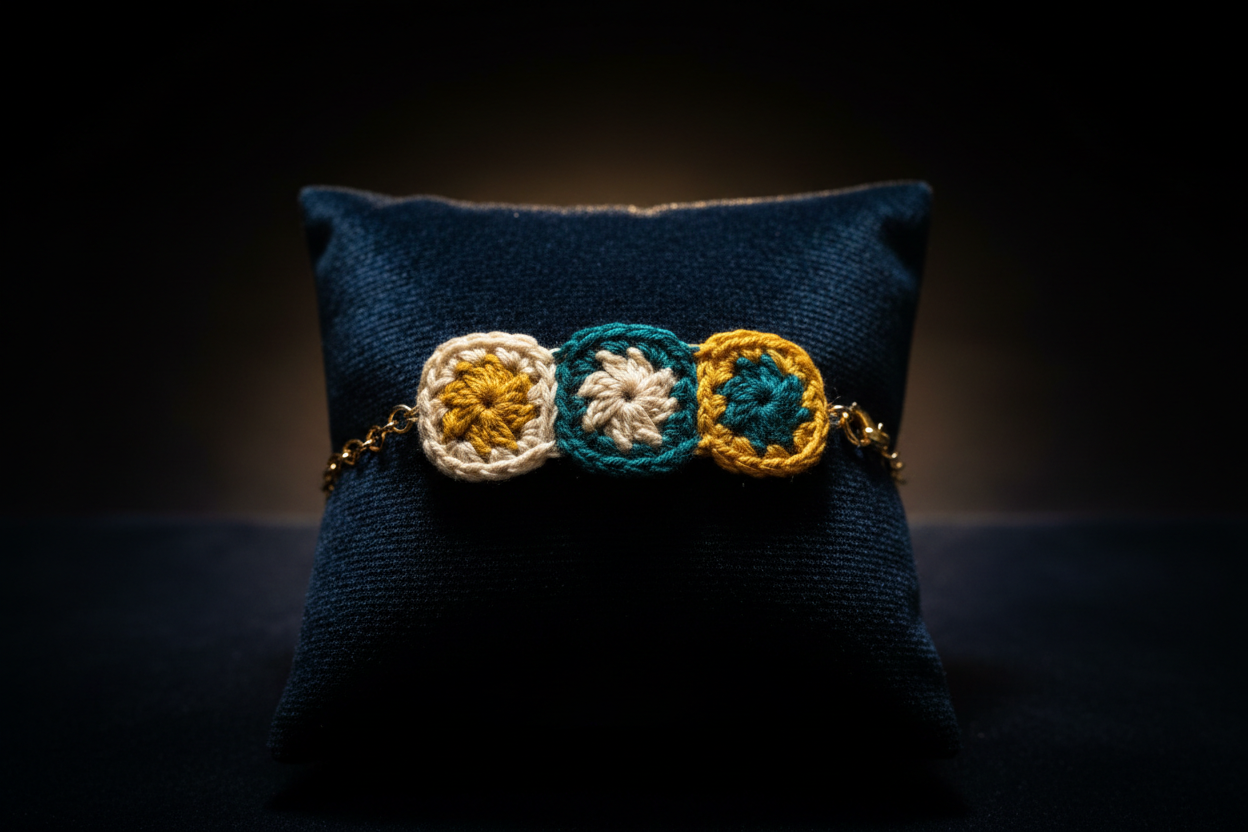 Granny Square Crochet Bracelet