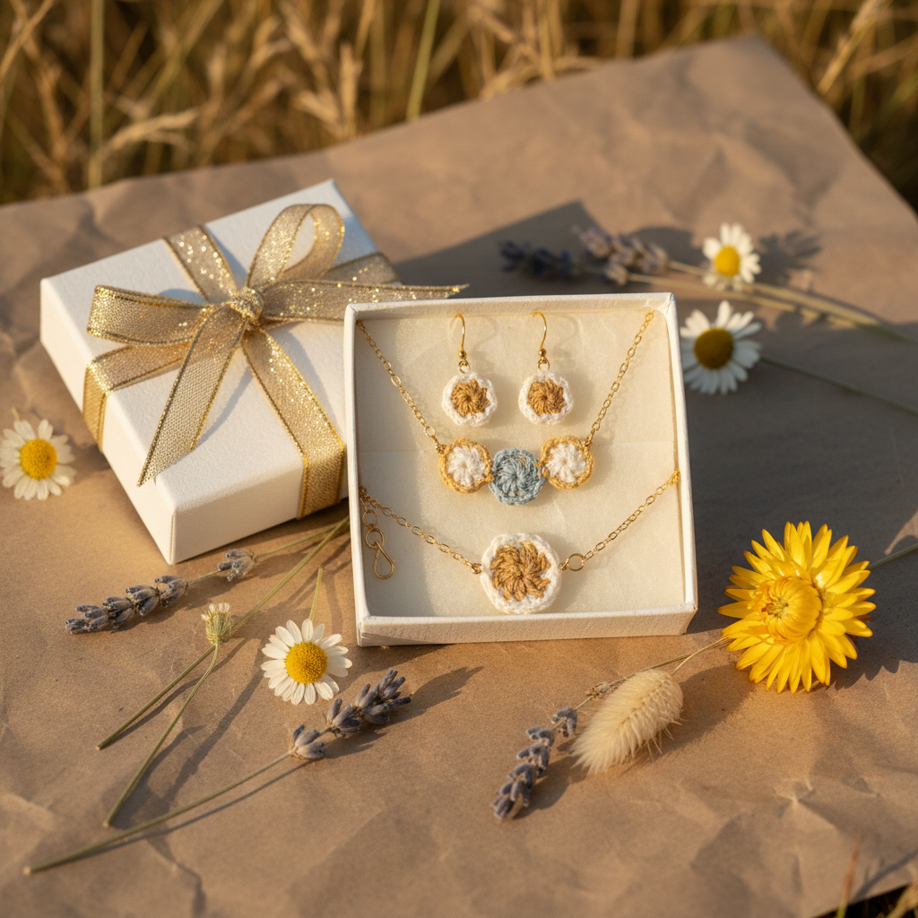 Granny Square Crochet Gift Box